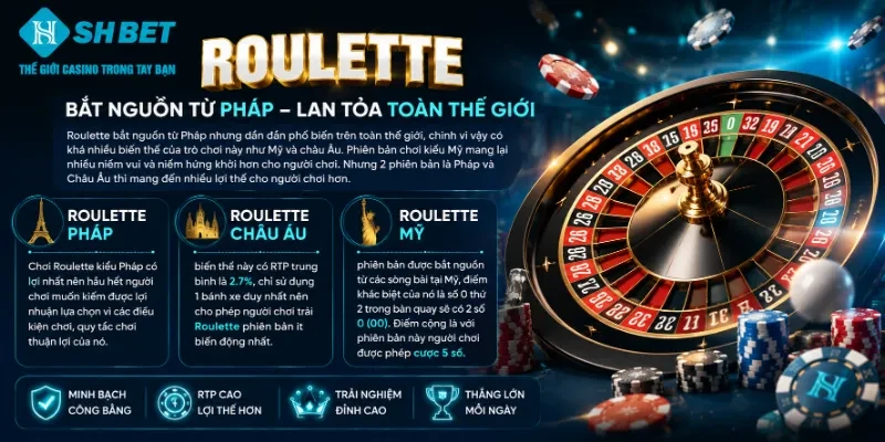Roulette là trò chơi hấp dẫn với tiền thưởng lớn